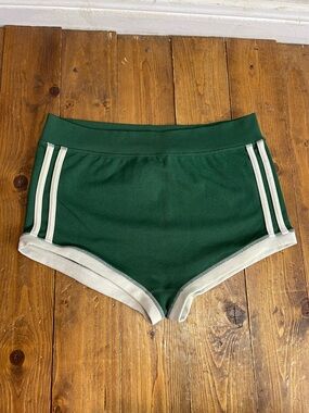 Anwnd size M/L micro shorts / panties green with white stripes sporty